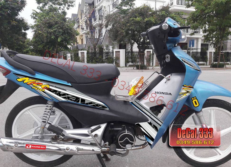 Tem Rời WAVE ALPHA 100 Mẫu NICE VẠCH XÁM TRẮNG 612284 (Tem chế 3 lớp cao cấp)
