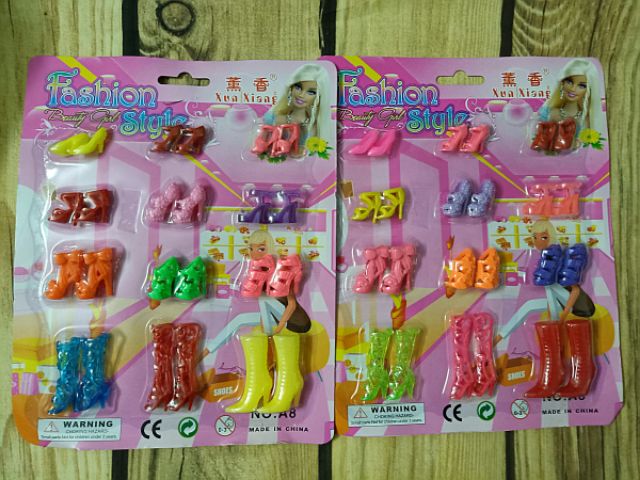 [HCM]Bộ 12 giày cho búp bê (túi kính xinh xắn)