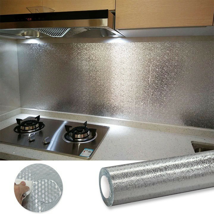 (BỀN ĐẸP) GIẤY BẠC DÁN BẾP ,GIẤY BẠC DÁN TƯỜNG , GIẤY DÁN TƯỜNG DỄ DÀNG LAU CHÙI KHI BÁM DÍNH DẦU MỠ