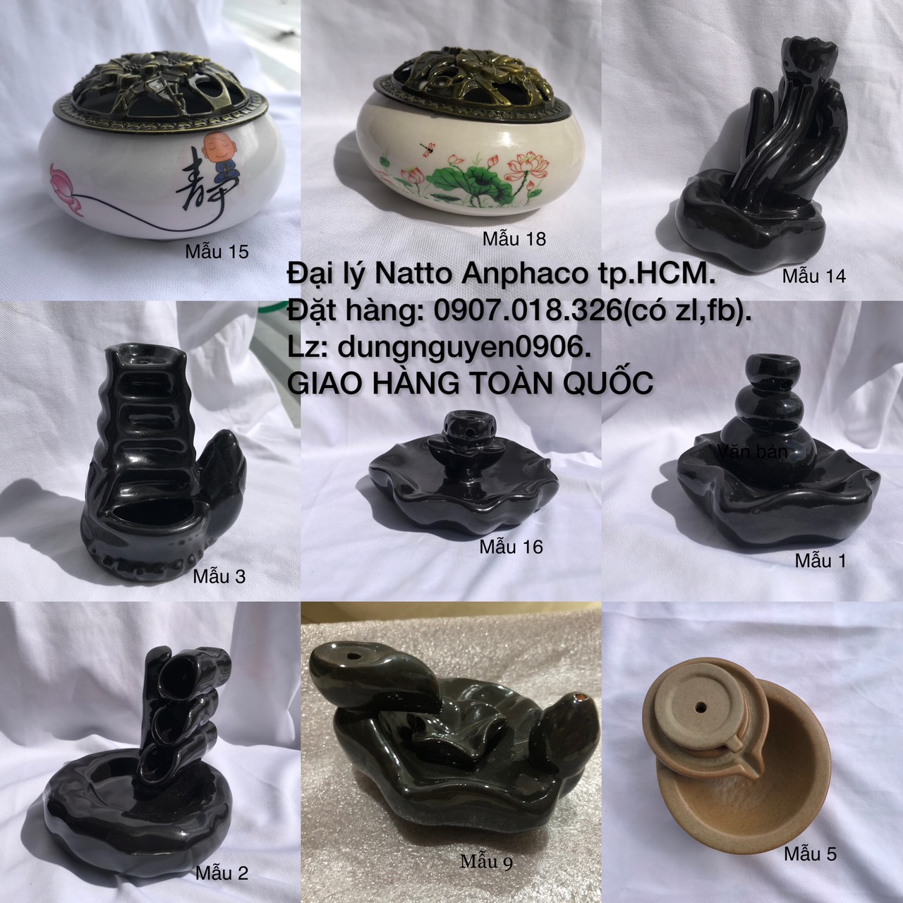 (Chọn mẫu) Thác khói trầm hương phong thủy - thác khói chảy ngược bền - đẹp