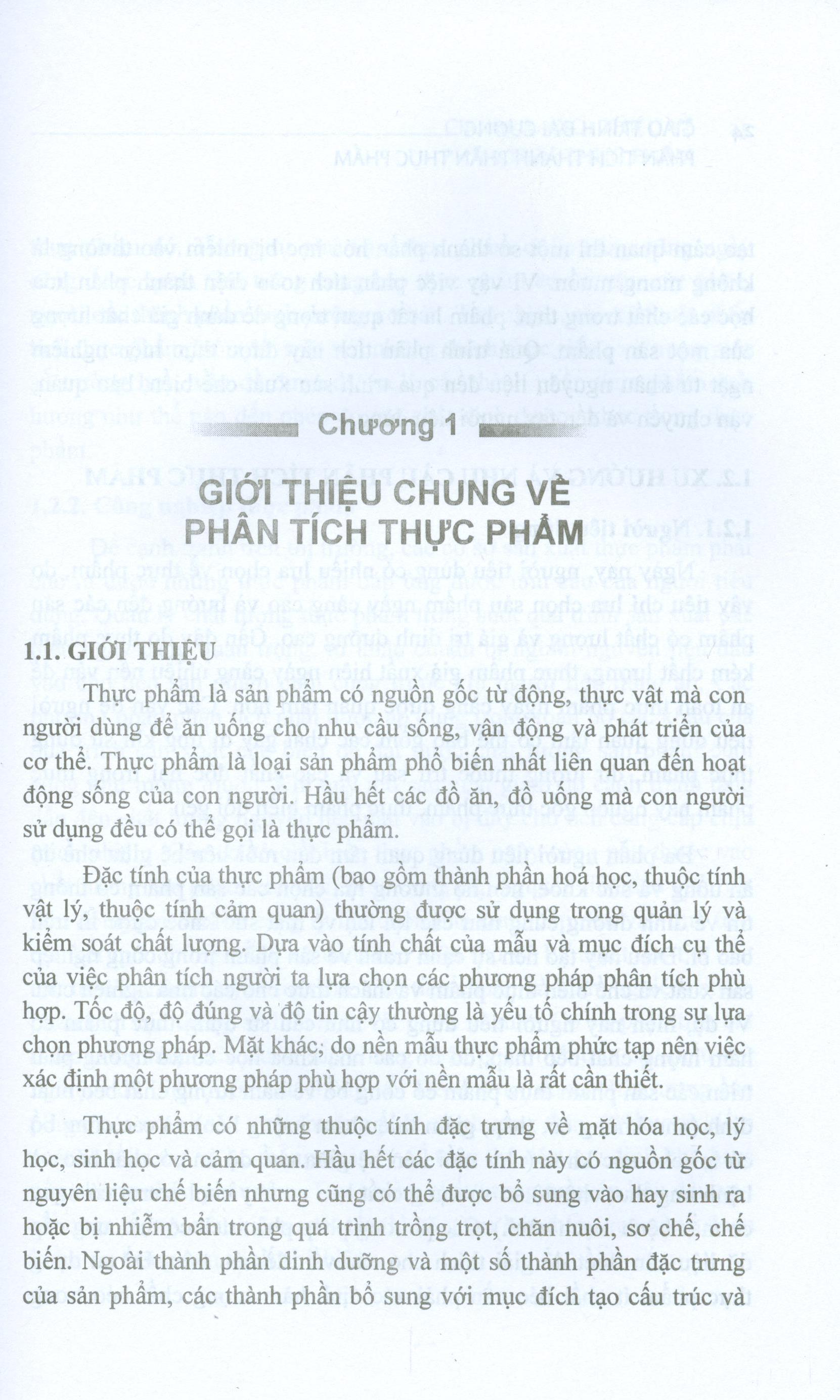 Giáo trình đại cương phân tích thành phần thực phẩm