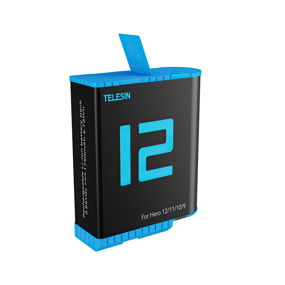 PIN GOPRO 12 / 11 / 10 / 9 / 8 / 7 / 6 / 5 TELESIN (1750MAH) V3