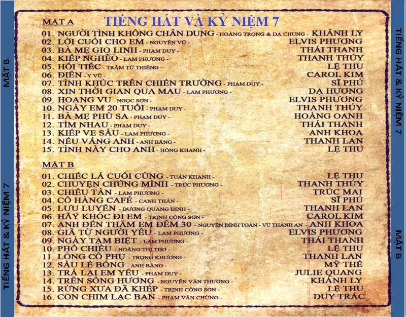 [MDCD] Bộ 2 đĩa nhạc CD Pre 75 Tiếng Hát kỷ niệm 7