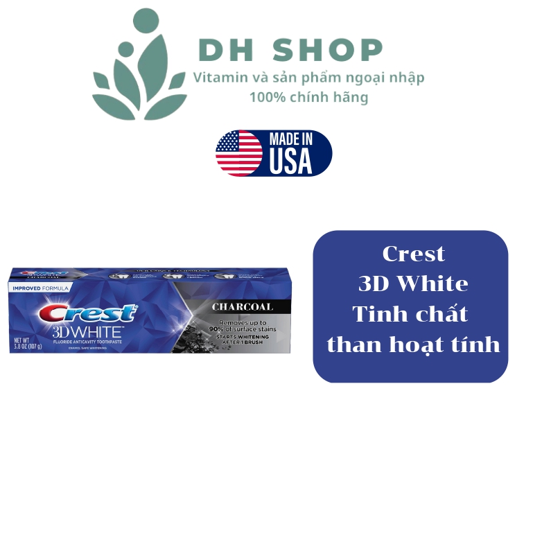 Kem đánh răng trắng răng CRest 3D White 107g - DHShop