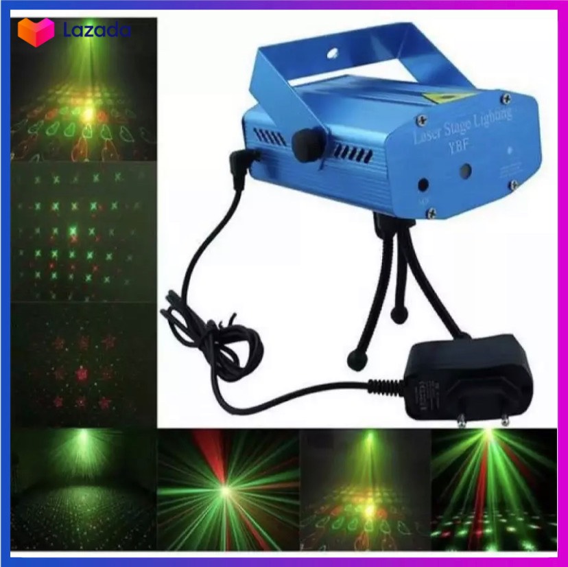 Đèn Chiếu Laser Vũ Trường Cảm Biến Âm Thanh. Đèn Chiếu Sao Trang Trí Mini Laser Stage Lighting, Đèn chiếu Laze mini trang trí sân khấu, vũ trường, quán caffe, nhà hàng.