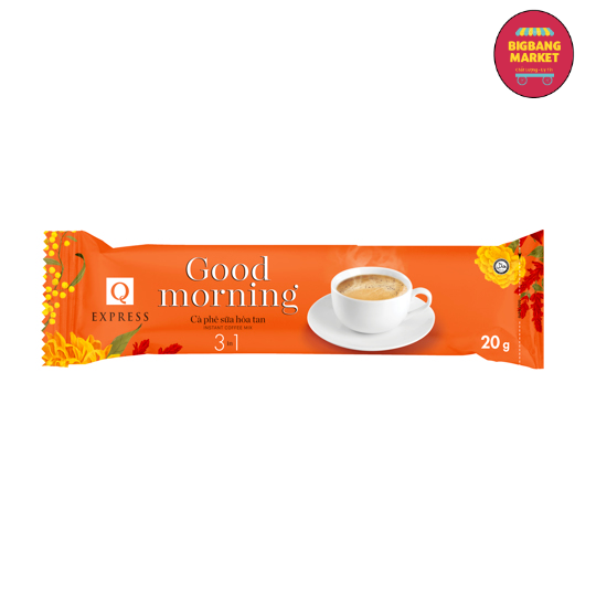 Cà phê sữa hòa tan 3 in 1 Q Express Good Morning