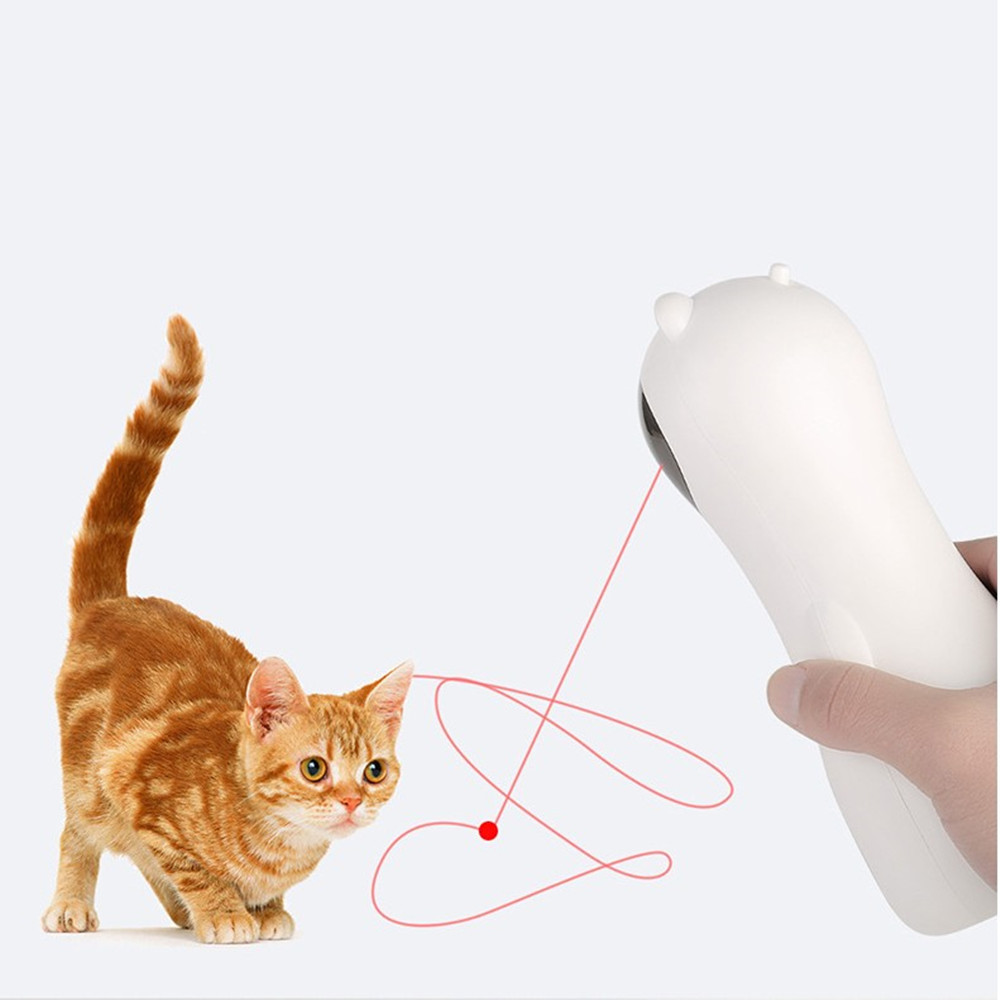 Cat Interactive Toy LED Laser Funny Toy Automatic laser cat Toy Auto Rotating Cat Exercise Training Entertaining Toy Multi-Angle