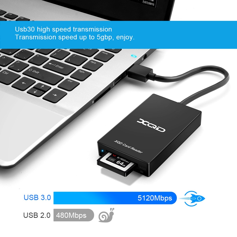 Type C USB 3.0 SD XQD Memory Card Reader Transfer for Sony M/G Series for OS Windows Computer