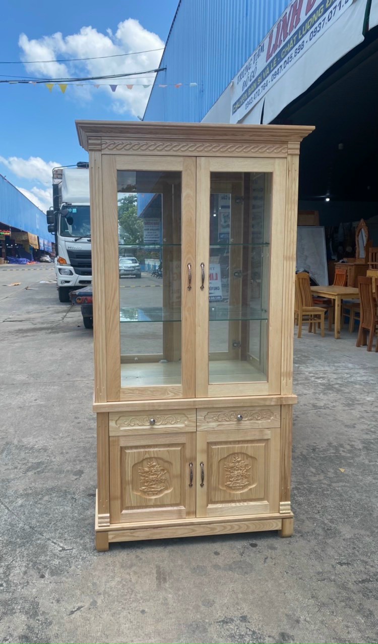 Tủ rượu gỗ sồi ngang 1M2 (FREESHIP 60 KM ) vv