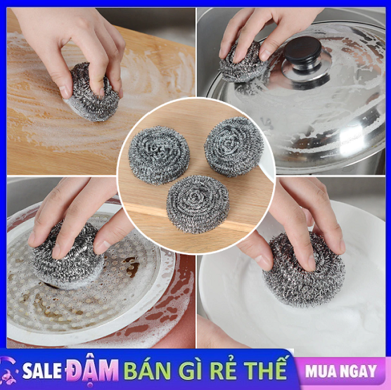 Vỉ 6 miếng cước sắt chùi nồi