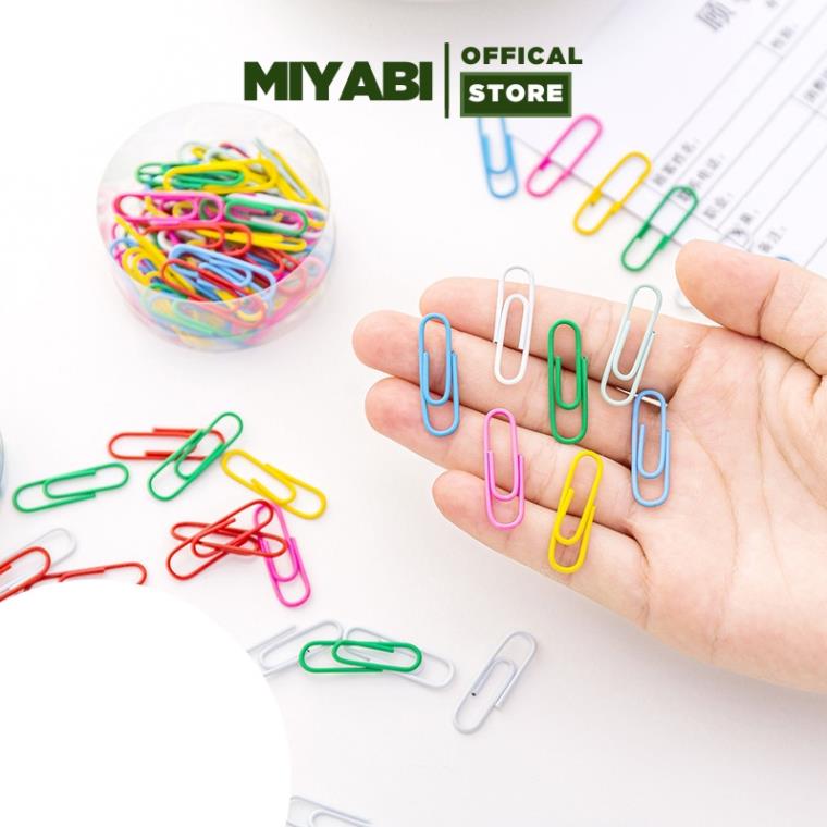 Ghim cài màu - set 50pcs - ghim vòng màu văn phòng - kẹp tài liệu giá rẻ - miyabi store