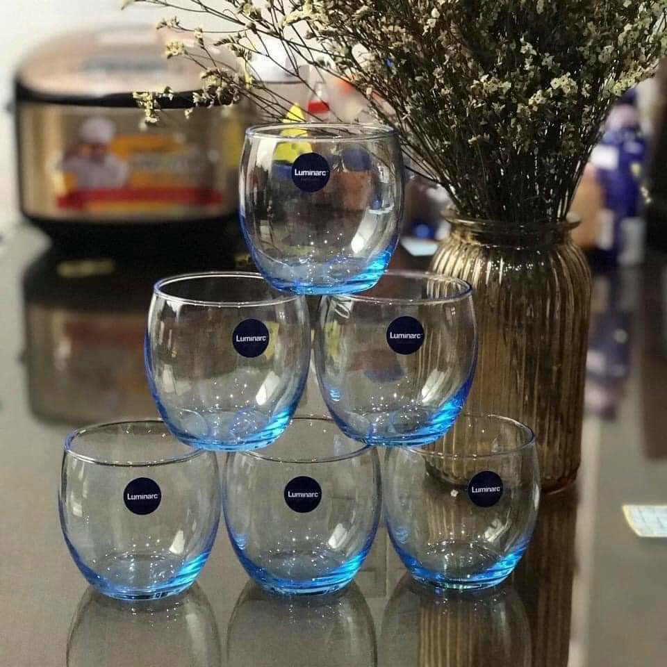 Combo 3 ly thủy tinh Luminarc xanh 350ml