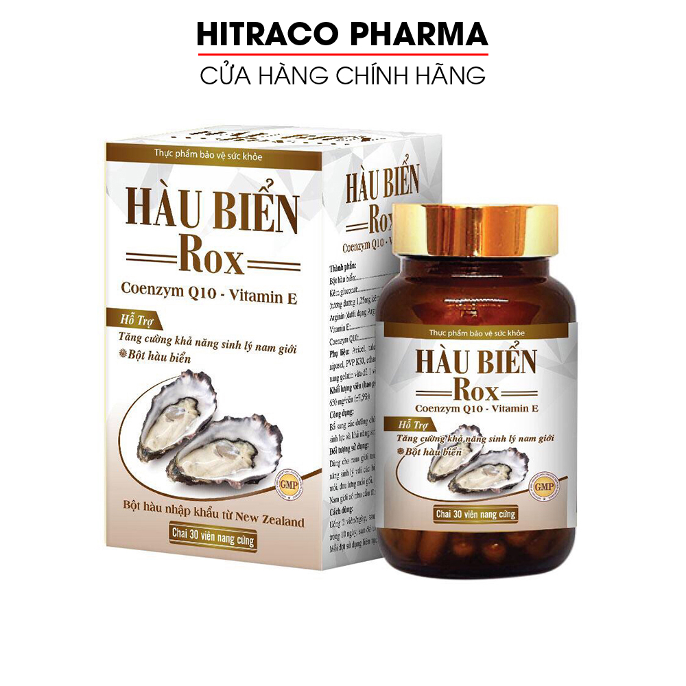 Tinh Chất Hàu Biển ROX tăng cường sinh lý nam giới bổ thận tráng dương tăng ham muốn - Hộp 30 viên sử dụng 1 tháng