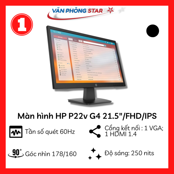 Bảng giá Màn hình HP P22v G4 21.5/FHD/IPS Chính hãng bảo hành 36 tháng Phong Vũ