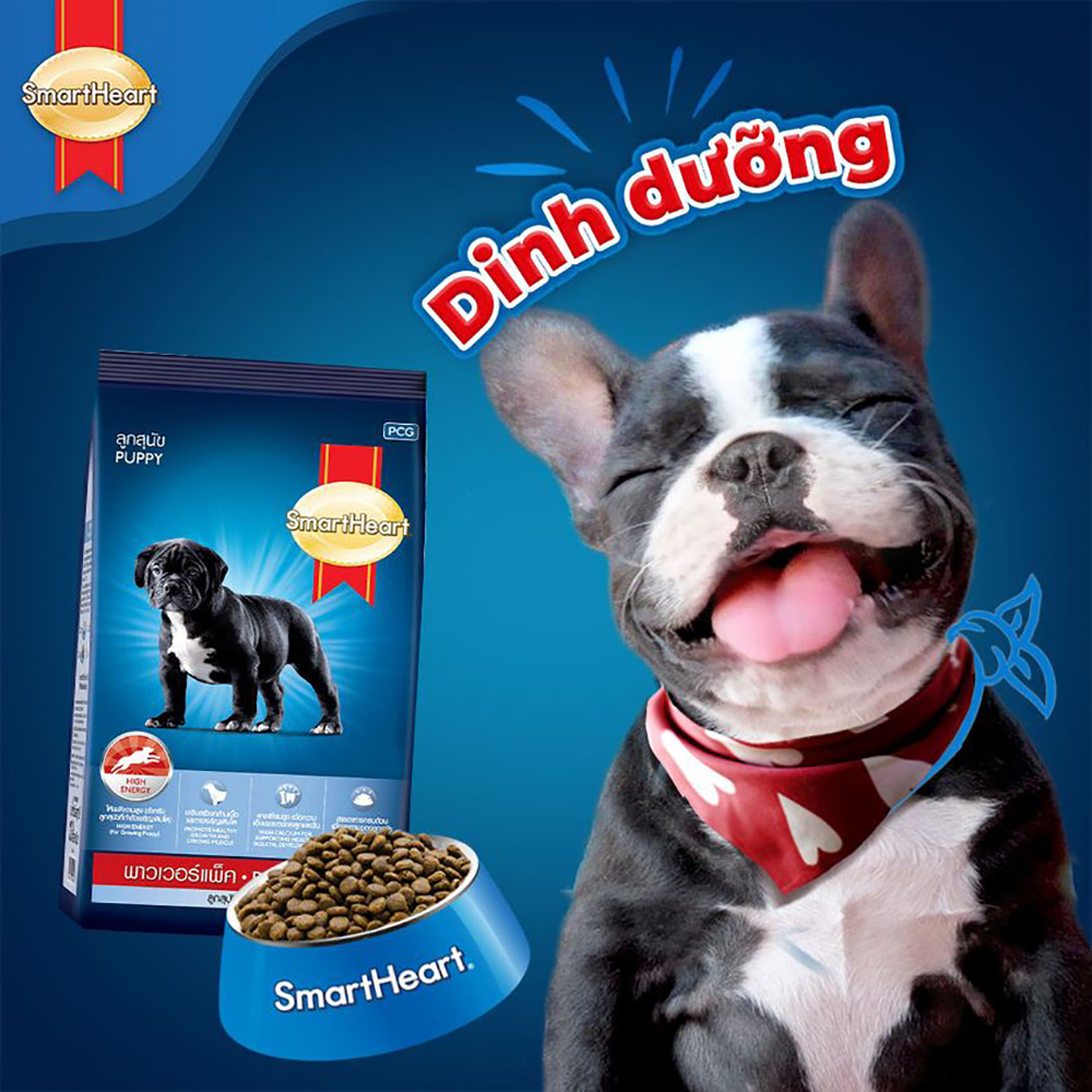 Thức ăn Smart Heart Power Pack Puppy 1kg Dành cho chó