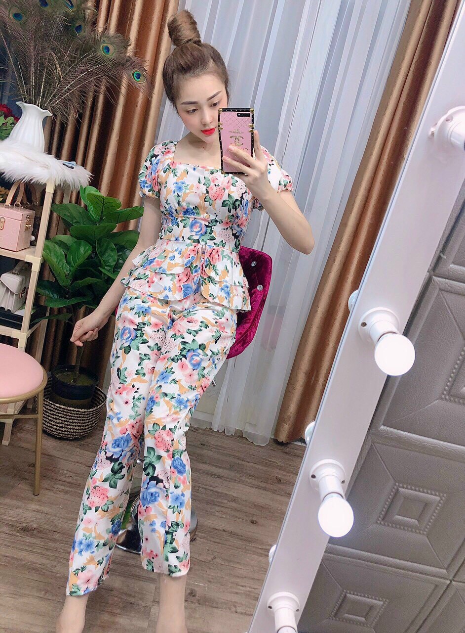 Sét bộ lụa hoa lai tầng-MTB#setbonu