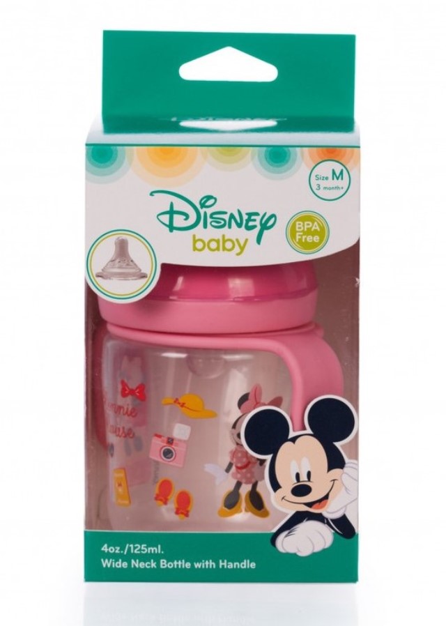 (FREESHIP ĐẾN 50k) (Made in Thailand) Bình sữa cổ rộng có tay cầm 125ml / 250ml Disney Baby (DN80133 / DN80132) NAM7