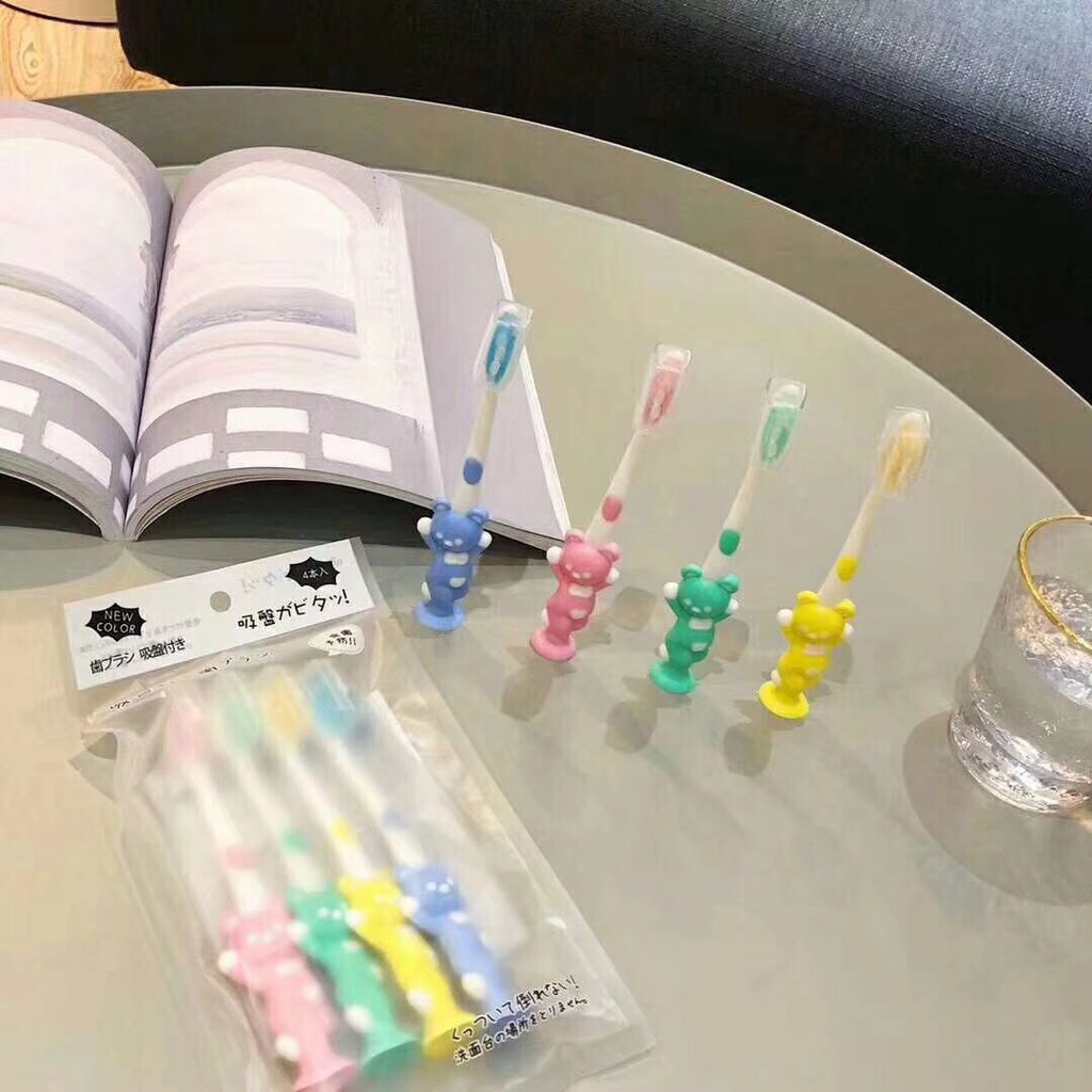 Set 4 Bàn Chải Gấu Xuất Nhật Cho Bé