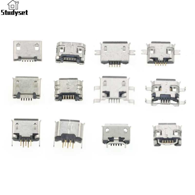 Studyset Fast Delivery 240Pcs /Pack 24 Models Micro USB Connector Socket Jack Assort Mix Pack