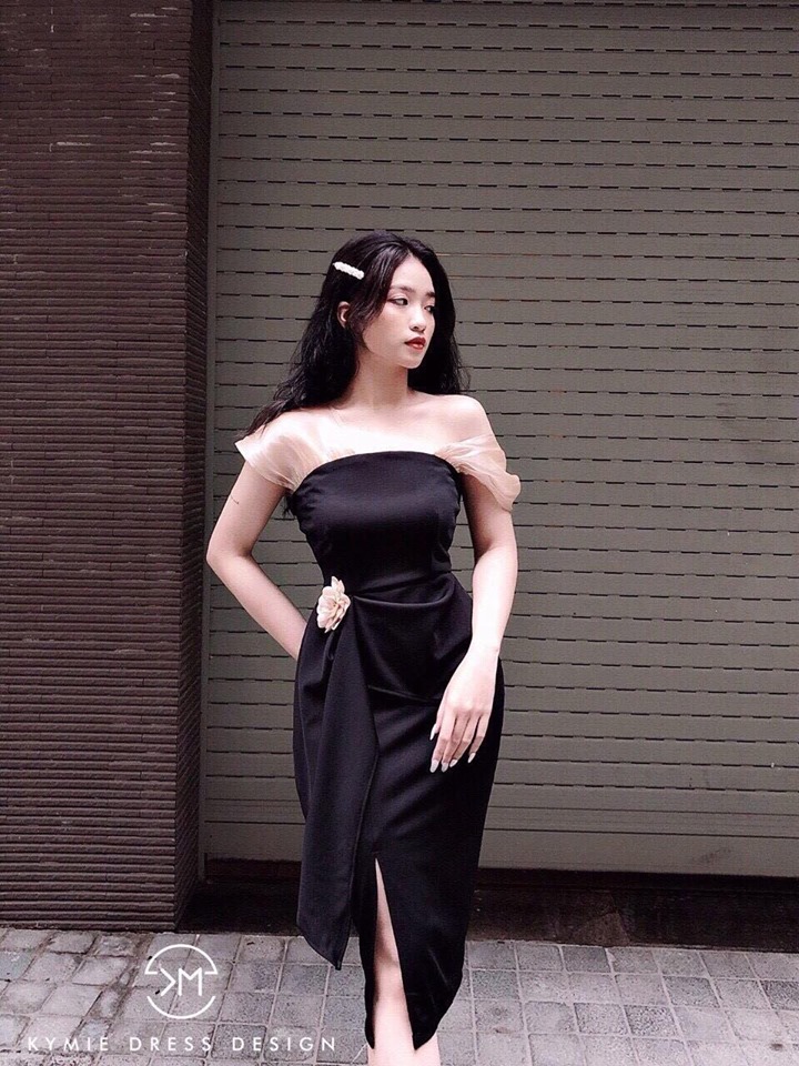 [HCM]HOT Đầm body đính hoa cực xinh ( Tặng kèm phụ kiện NB Jewerly )