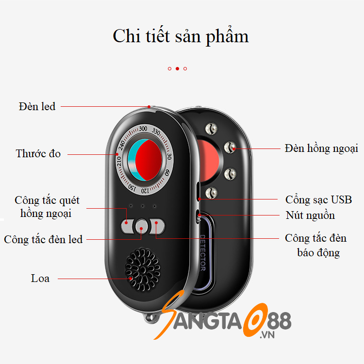 Máy dò camera kiêm báo động chống trộm K98 ( báo động rung cao cấp )