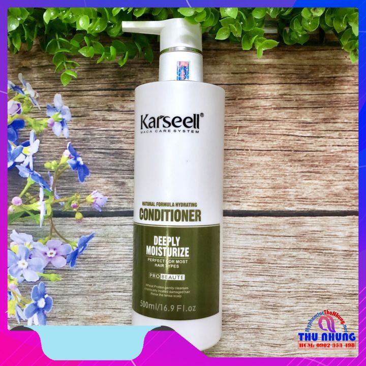 [+Tặng mũ trùm][HCM]Dầu xả làm sạch gàu Karseell Deeply Moisture Conditioner 500ml