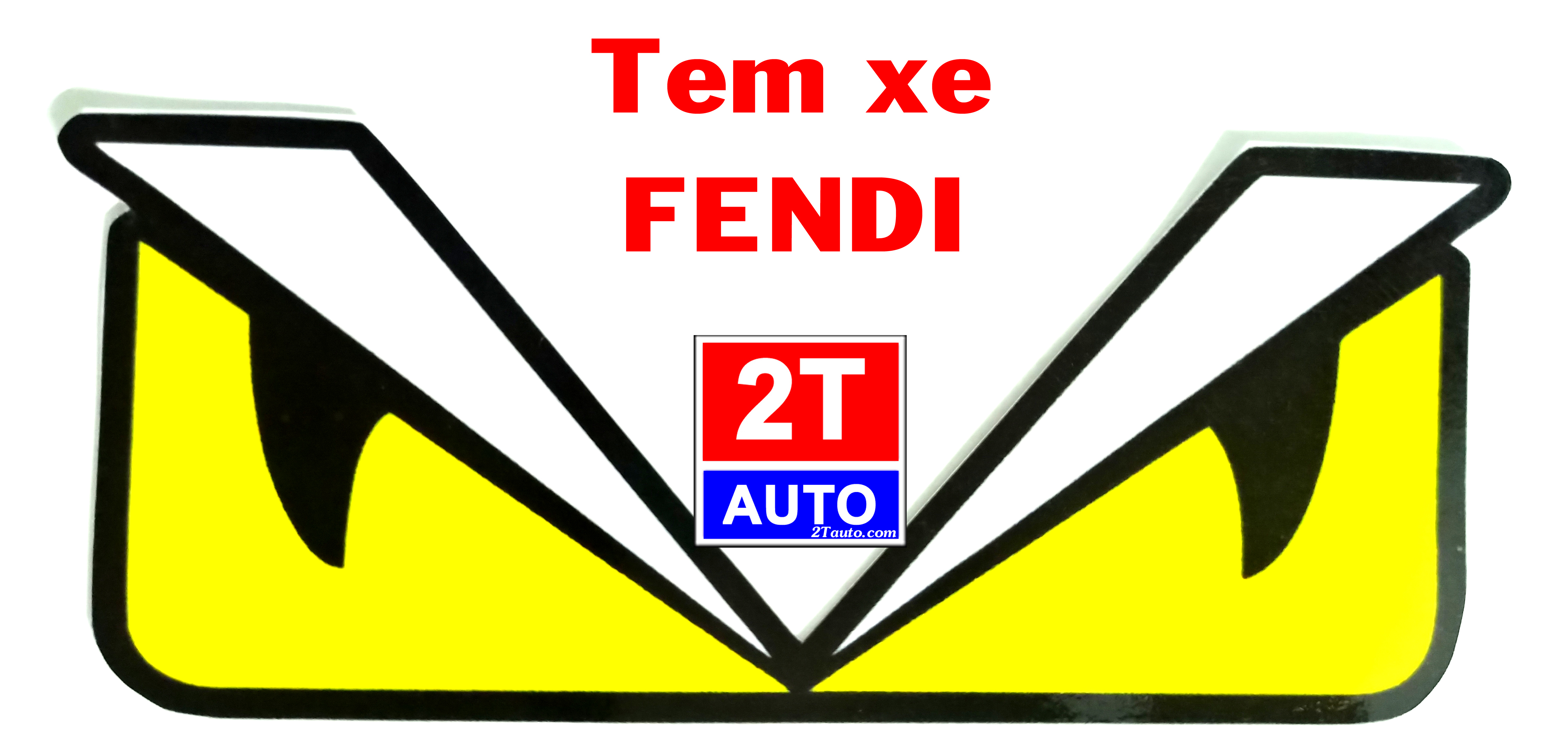 Logo Fendi, tem xe fendi cỡ lớn, tem xe máy TEM FENDI tem dán đầu xe máy