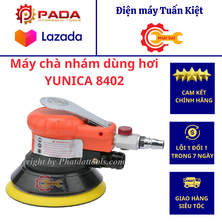 Máy chà nhám dùng hơi YUNICA 8402-Máy chà đa năng cầm tay-Hàng Đài Loan-Bảo hành 6 tháng