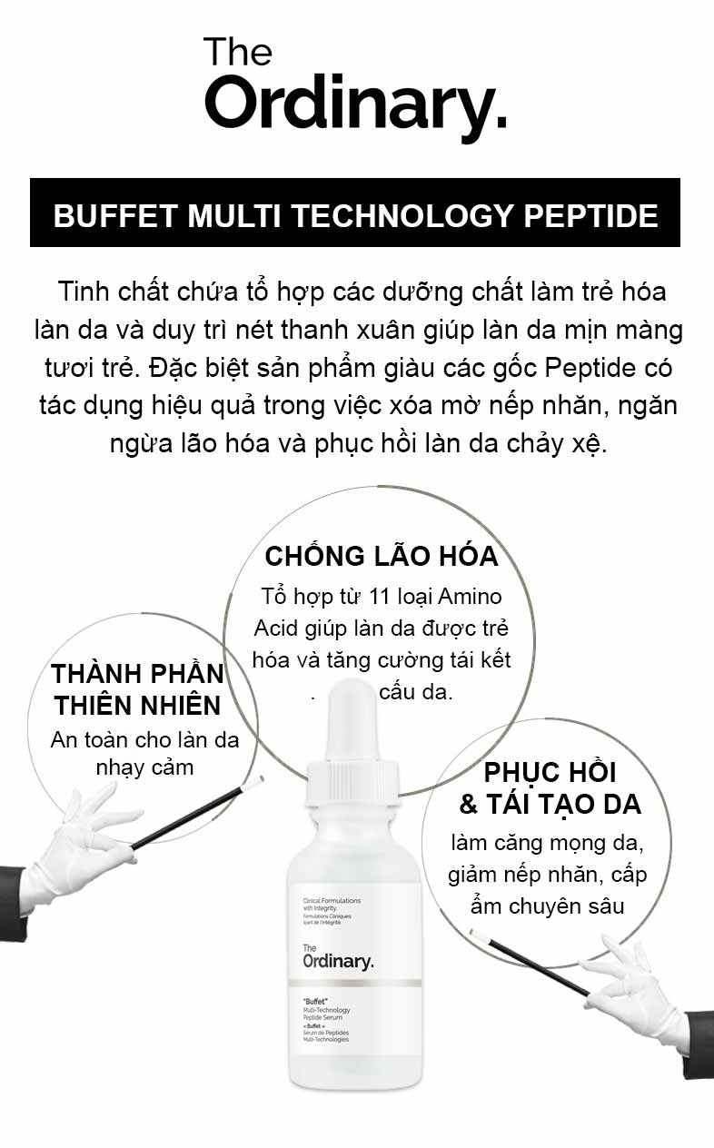 [HCM]The Ordinary Buffet - Chống Lão Hóa (30ml)