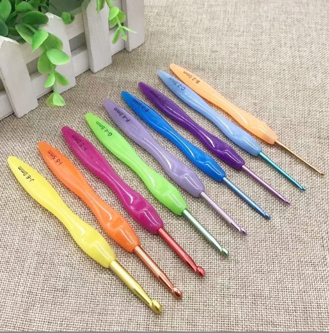 BỘ 9 KIM MÓC CÁN NHỰA CỨNG
