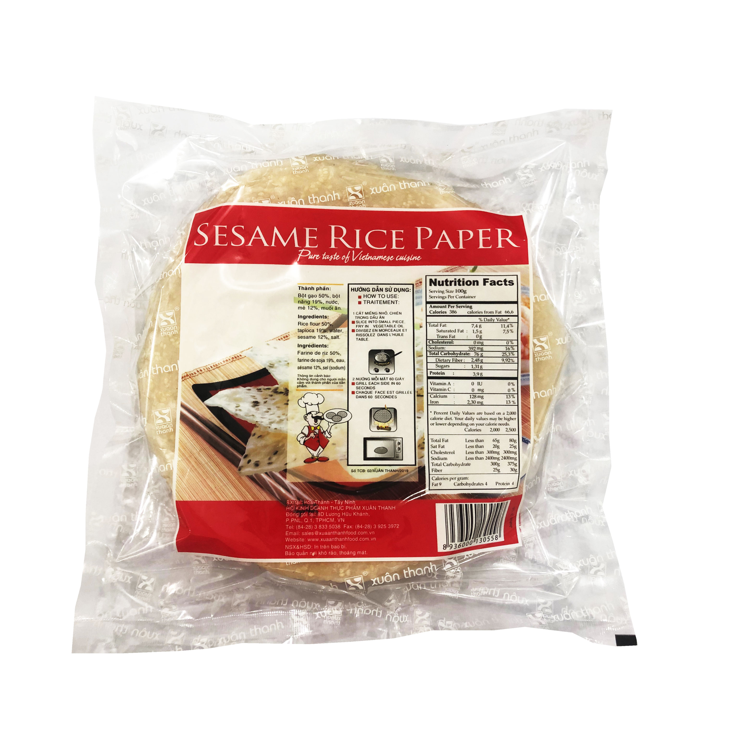 Bánh tráng mè trắng Xuân Thanh 454g