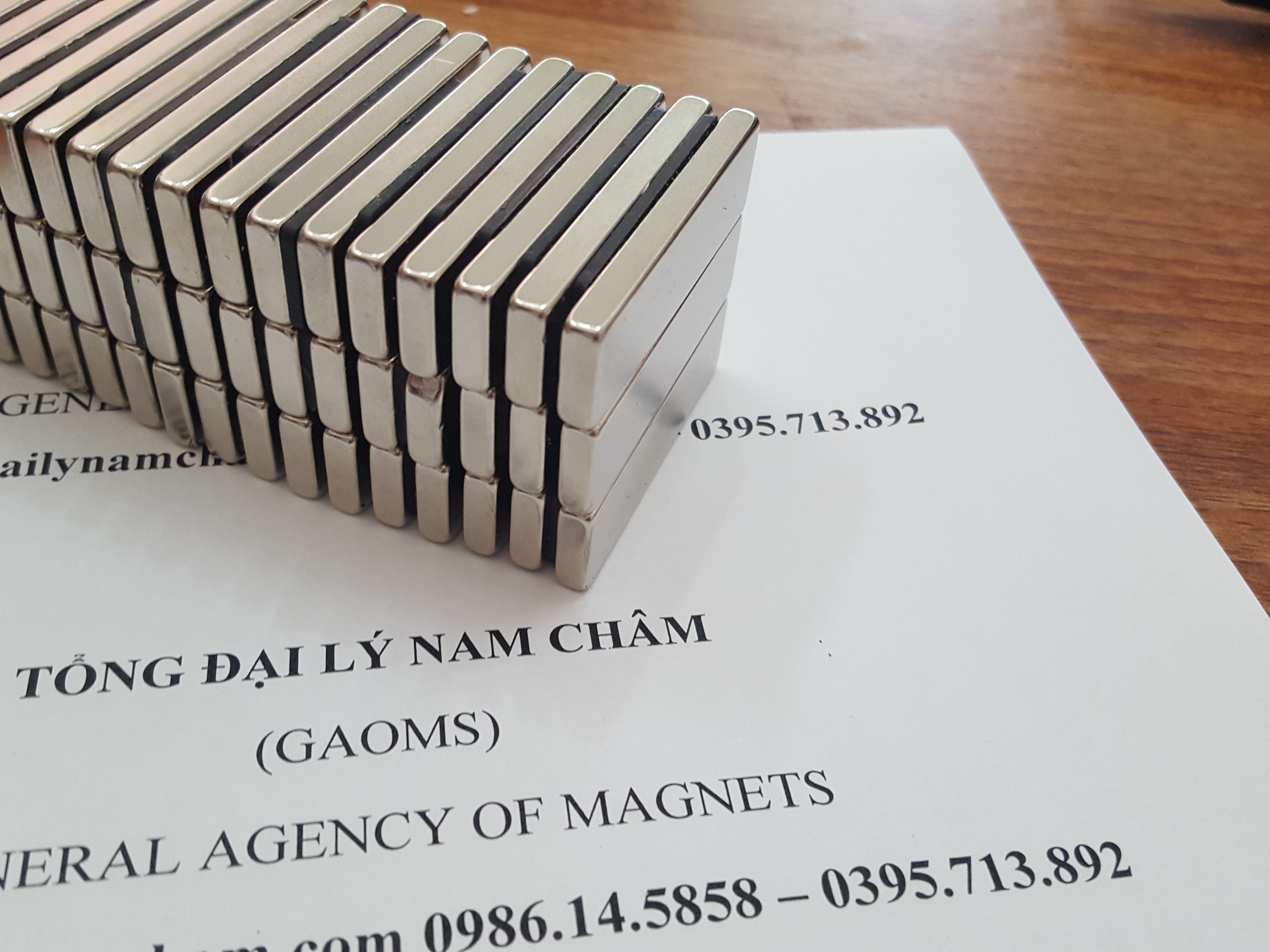 5 viên nam châm đất hiếm 50x15x5mm