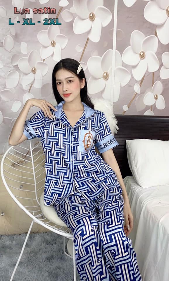 BỘ PIJAMA LỤA SATIN CAO CẤP - TAY NGẮN ( 48-75KG)