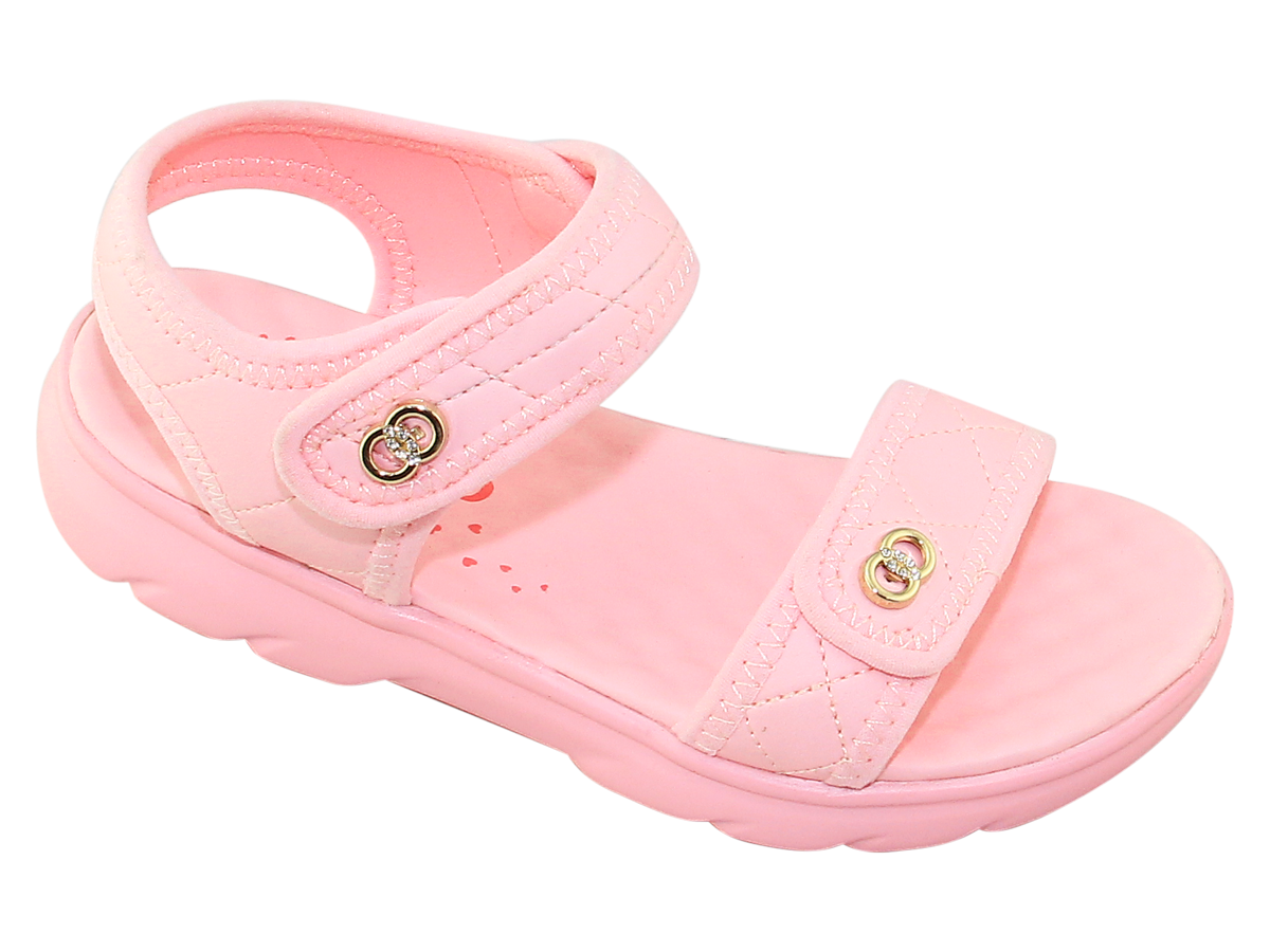 Sandal đế bằng bé gái Bita's SOB.290 (Hồng phấn + Kem + Tím)
