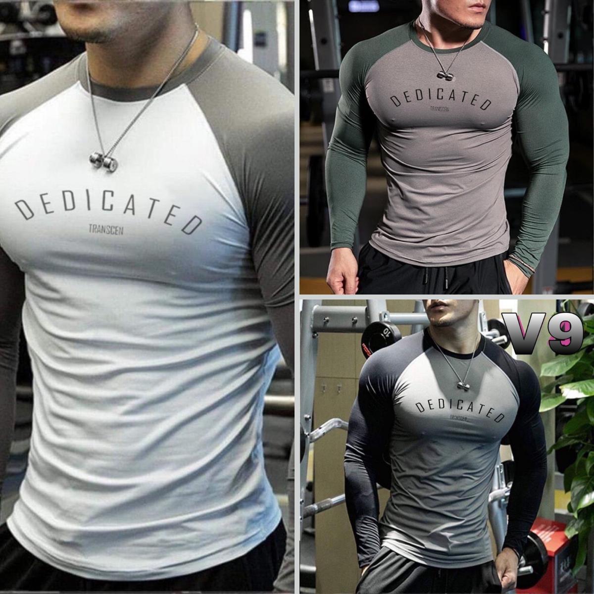 Áo Thun Thể Thao Nam Tay Dài Form Ôm Body Dedicated