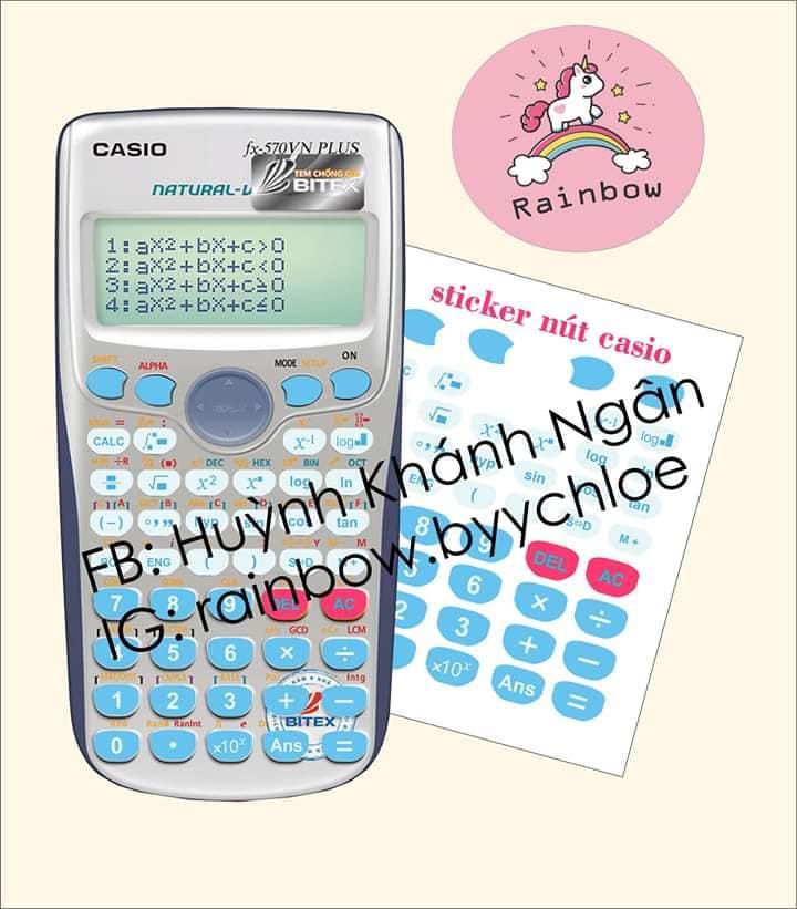 Sticker nút máy tính bỏ túi
