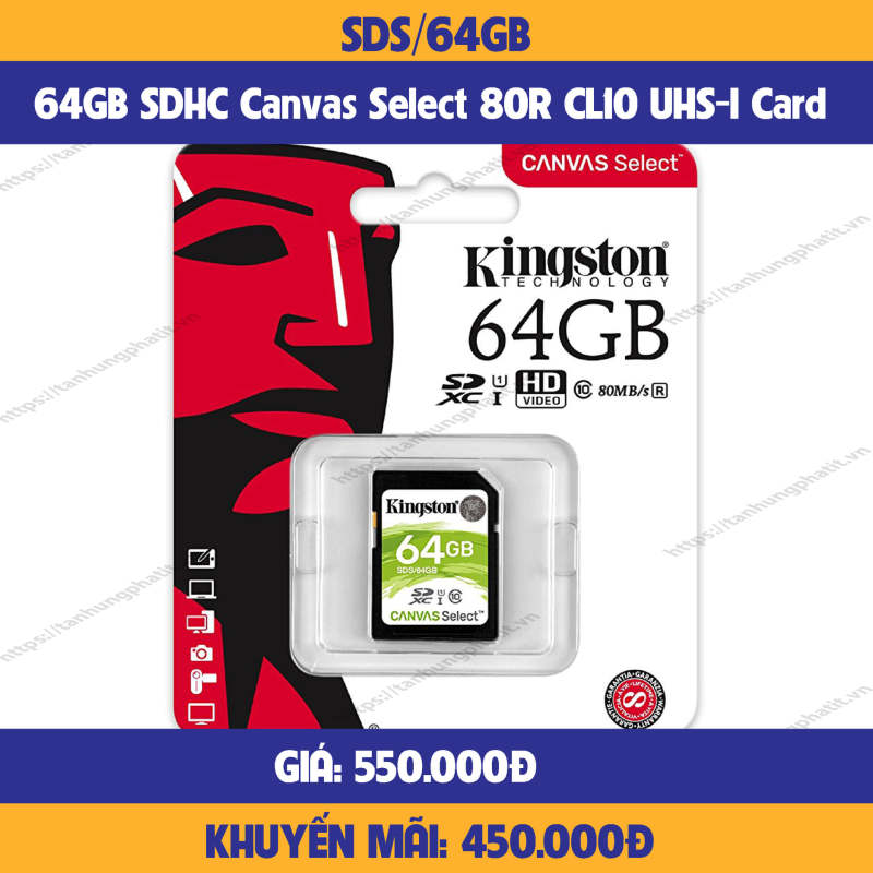 THẺ NHỚ KINGSTON SDHC SDS 64GB