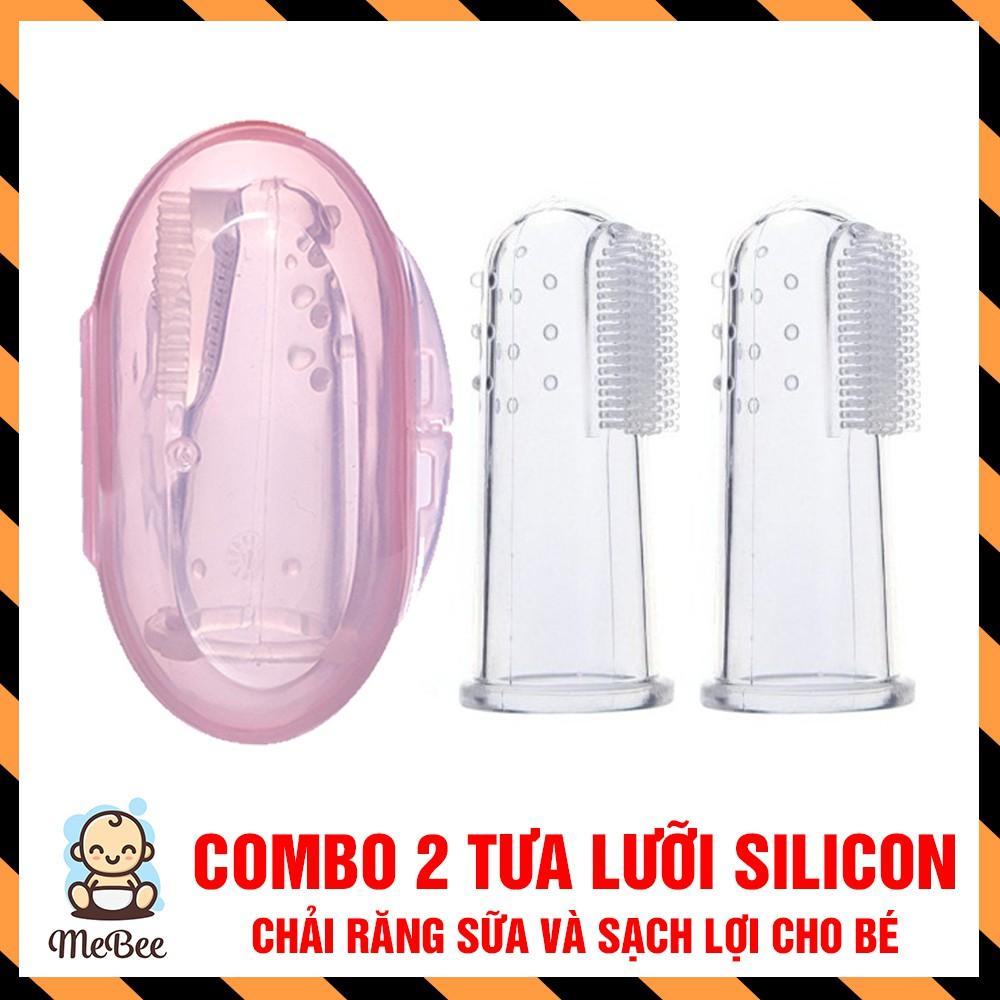 Combo 2 tưa lưỡi sillicon cho bé shopmebee