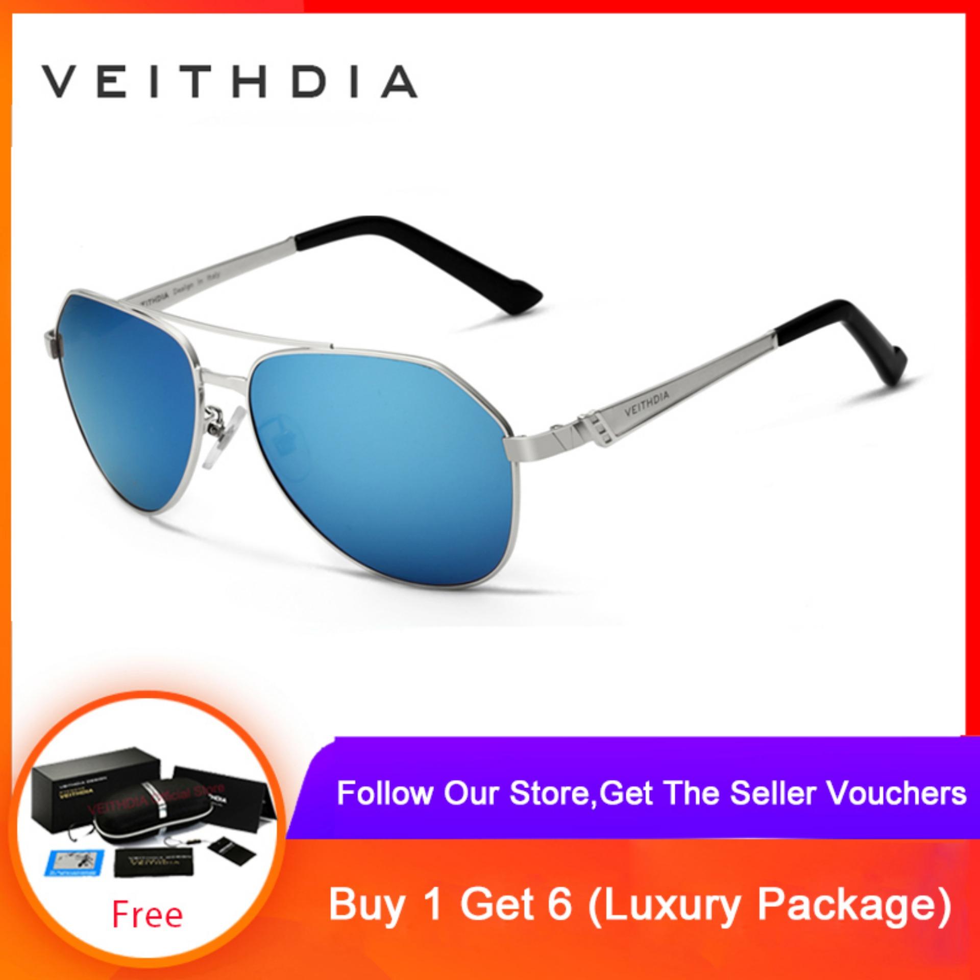 VEITHDIA Stainless Steel Men's Sunglasses Polarized Eyewear Accessories Sun Glasses For Men 3559