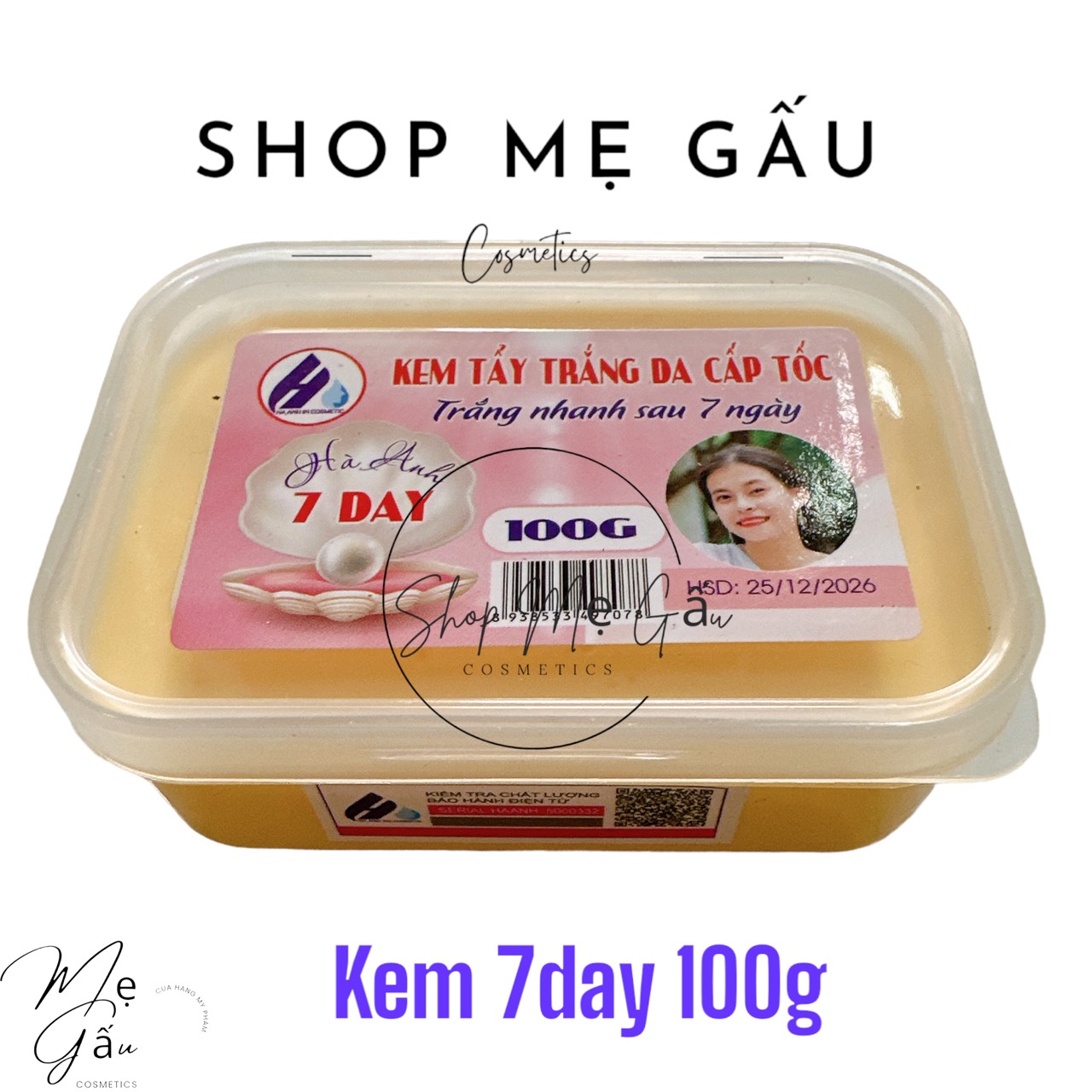 Kem trắng da 7day 100g