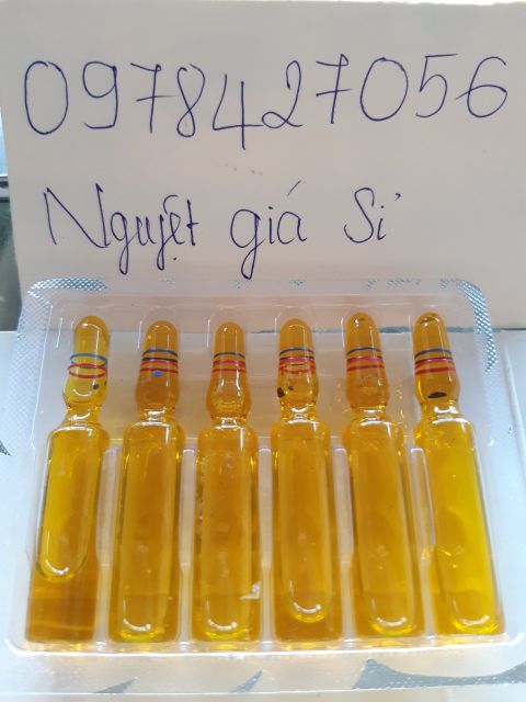 Ống vitamin nước vàng trắng da pha kem