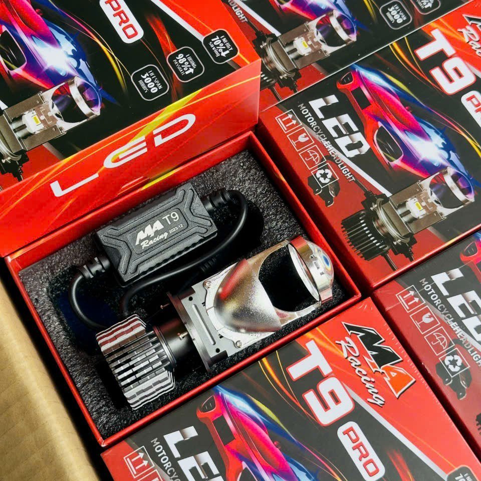 Led pha mini t9 maracing new 2023 công suất 50w chân h4, bản nâng cấp hơn v80