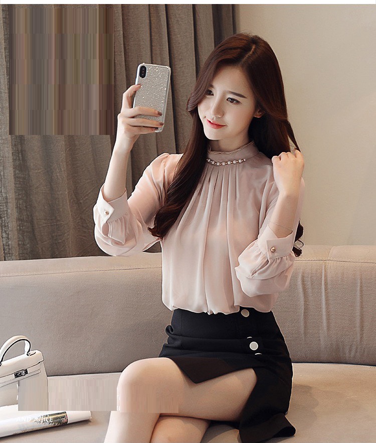 ÁO KIỂU  VOAN HOA SANG TRỌNG NT1055A