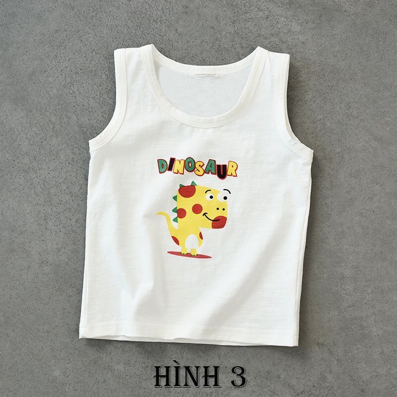 COMBO 5 Áo thun ba lỗ cotton mịn mát cho bé- (size 4-25ki)