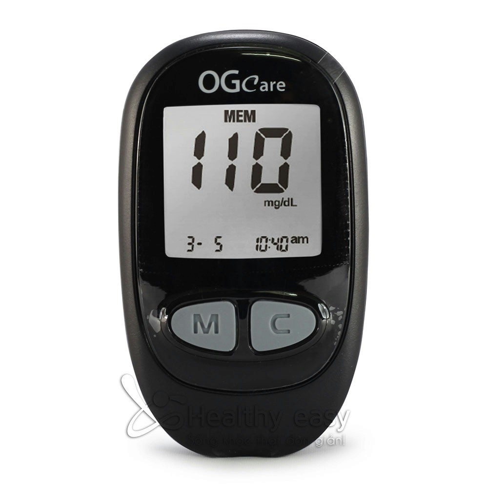 Trọn Bộ Máy Đo Đường Huyết OGCARE (kèm 25 que thử + 100 kim)