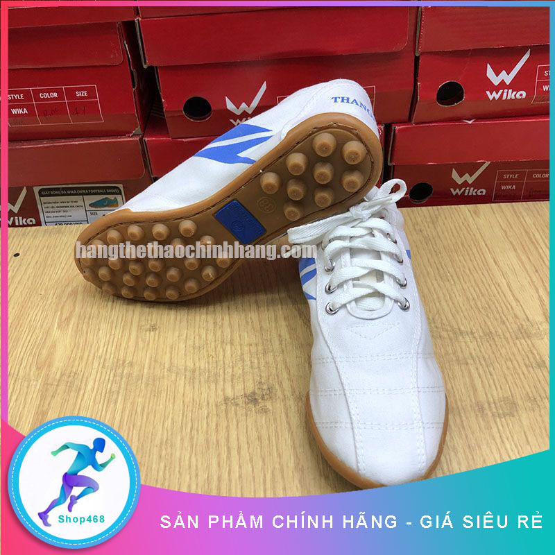 Giày đá bóng đinh tròn – Giày bata đinh Thăng Long (Trắng)