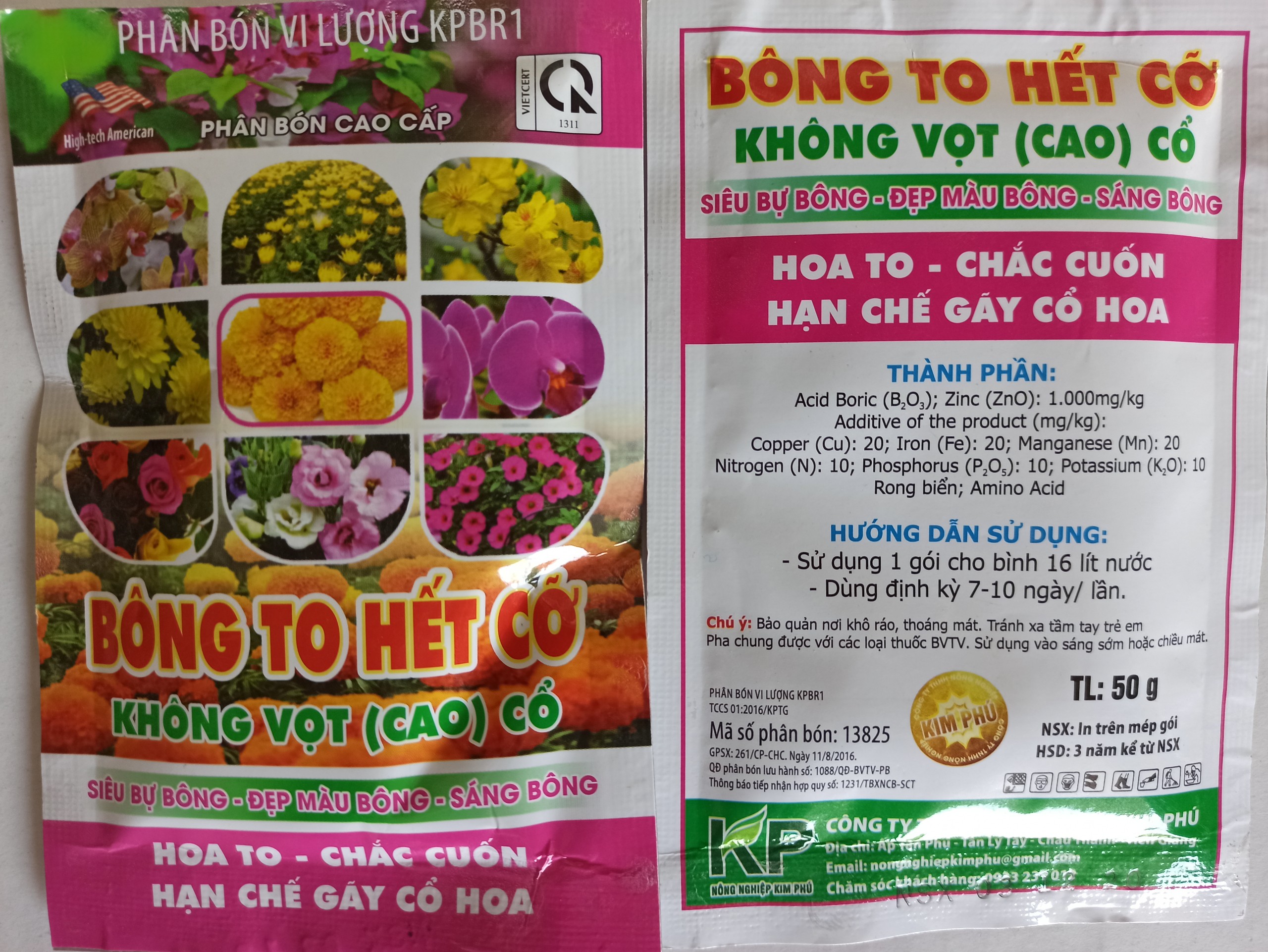 Phân bón BÔNG TO HẾT CỞ