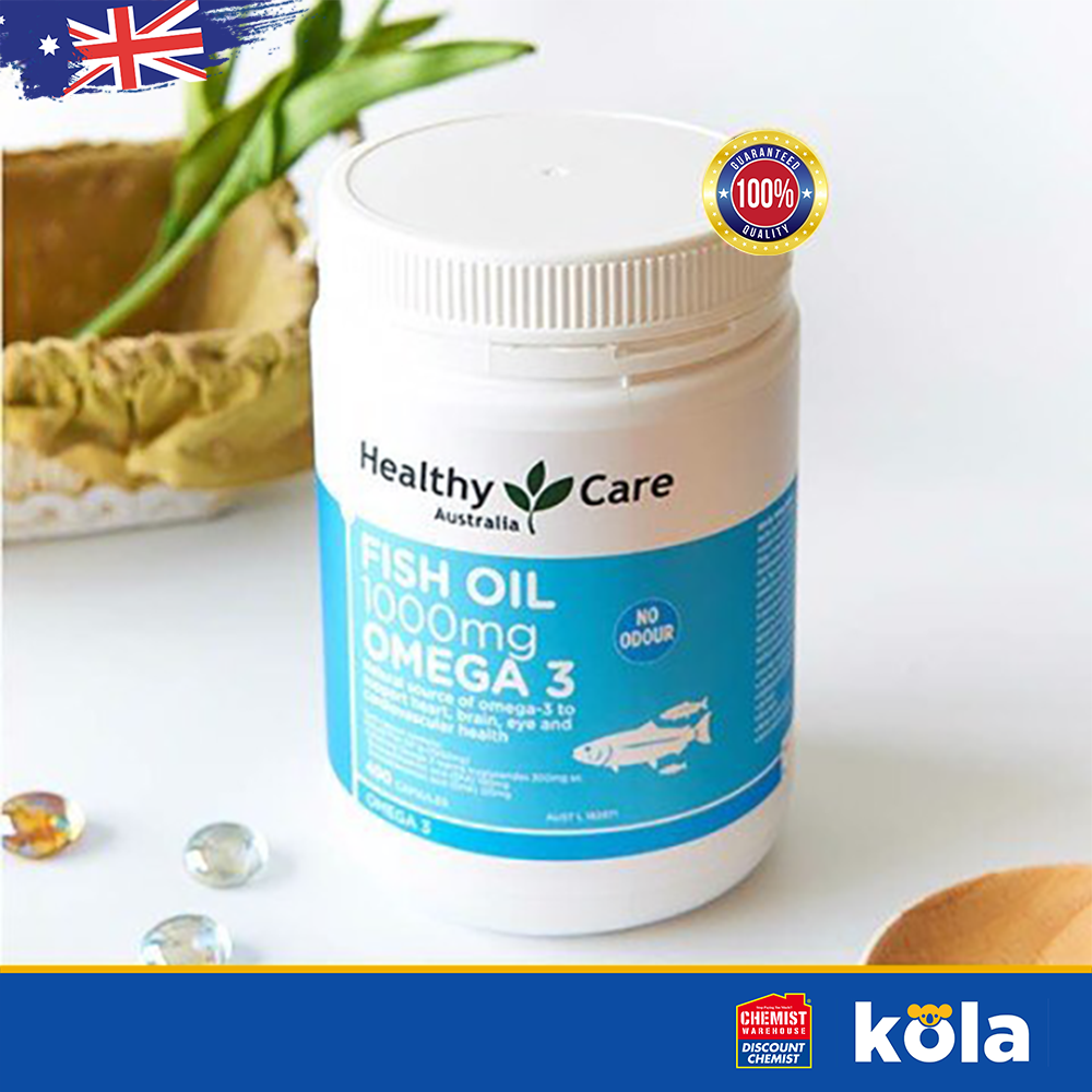 Viên uống Omega 3 Úc Healthy Care Fish Oil 1000mg Omega 3 400 viên