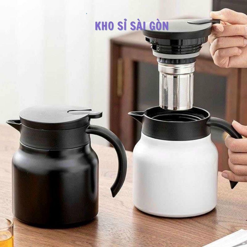 Ấm pha trà, Bình pha trà giữ nhiệt inox dung tích 1000ml