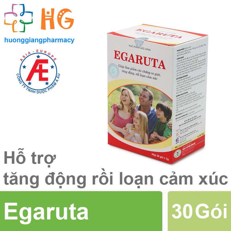 Cốm Egaruta - Hỗ trợ điều tăng động, rối loạn cảm xúc do bệnh động kinh, giảm tần suất, mức độ các cơn co giật
